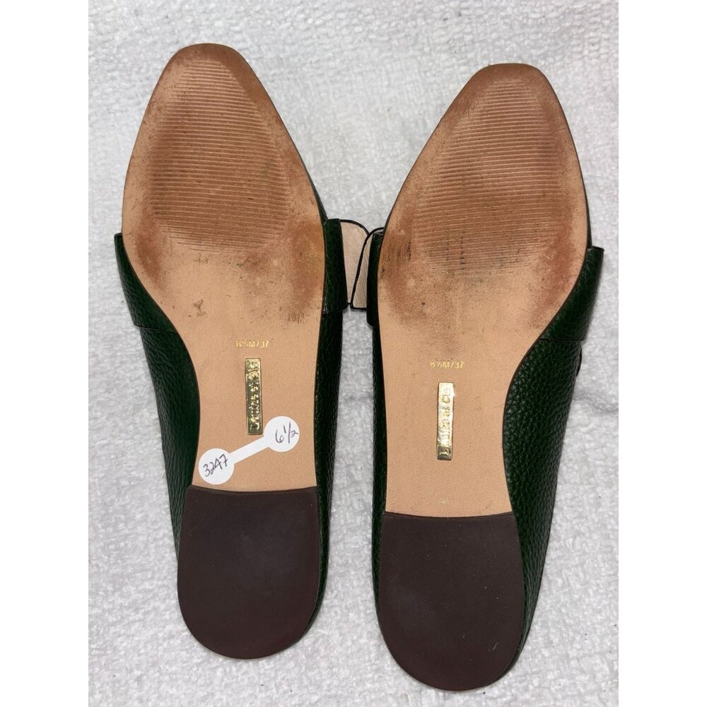 Louise et Cie Green Pebbled Leather Mule Slide Size 6.5 M #39432 - Picture 6 of 9